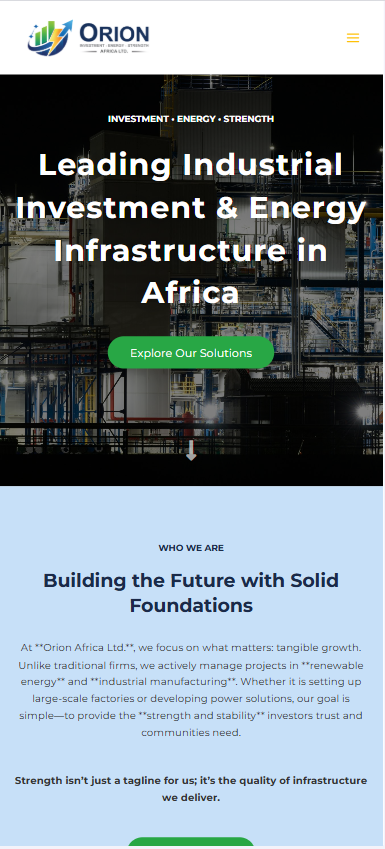 Orion Africa mobile preview