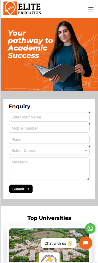 Elite Education mobile preview